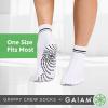 Gaiam Grippy Crew Socks with Silicone Grip Non-Slip Socks for Pilates, Yoga, Barre & Dance | Cotton Blend | 2-Pack or 3-Pack(3 Pack – Solid White/Solid Grey/Solid Black)