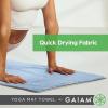 Gaiam Yoga Mat Towel Microfiber Mat-Sized Yoga Towel for Hot Yoga (68″ L x 24″ W), Skyway(Skyway)