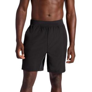 Gaiam Men’s Hatha 7” Short, Standard Fit, Stretch Lightweight Material, Moisture-Wicking(Black)