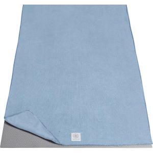 Gaiam Yoga Mat Towel Microfiber Mat-Sized Yoga Towel for Hot Yoga (68″ L x 24″ W), Skyway(Skyway)