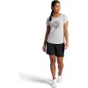 Gaiam Women’s Mindful Flower Graphic Crewneck T-Shirt, Relaxed Fit, Stretch Lightweight Material, Curved Hem(Light Grey Heather – Moon)