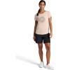 Gaiam Women’s Mindful Flower Graphic Crewneck T-Shirt, Relaxed Fit, Stretch Lightweight Material, Curved Hem(Mushroom – Moon)