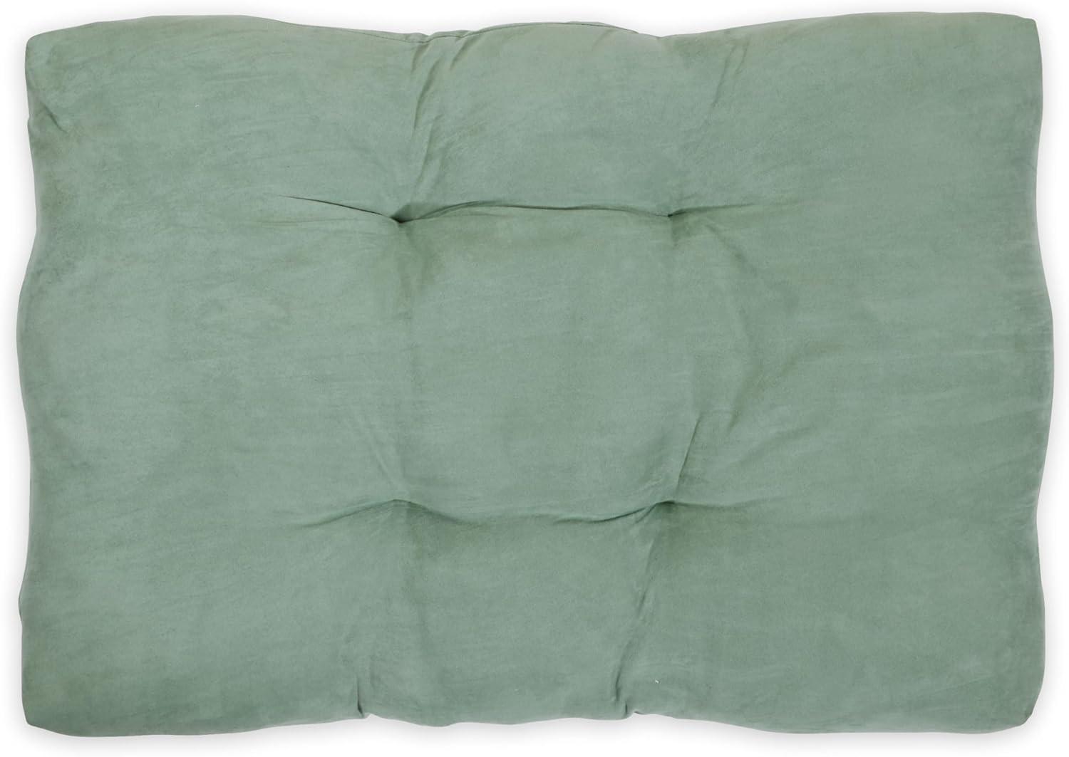 imageGaiam Zabuton Meditation Cushion Yoga Pillow Designed for Comfort During Meditation Soft and Thick Floor Pillow for Pressure Relief Machine Washable Cover 35 L x 24 W x 4 HSage