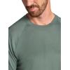 Gaiam Men’s Everyday Basic Raglan Top, Standard Fit, Stretch Midweight Jersey Material(Duck Green)
