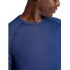 Gaiam Men’s Everyday Basic Raglan Top, Standard Fit, Stretch Midweight Jersey Material(Medieval Blue)