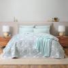 Gaiam Microfiber Quilt – Plain Weave, Soft Brushed Finish, Lightweight & Easy Care, Printed- Full/Queen Mandala Blues(Mandala Blues)