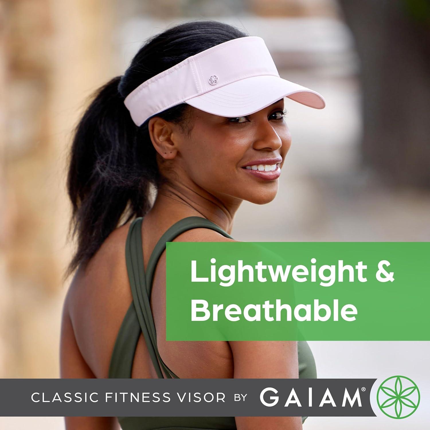imageGaiam Classic Fitness QuickDry Visor SweatWicking Sun Visors for Women with OpenTop Visor Cut for Releasing Excess Body Heat Trendy Womens Country Club Attire for Golf amp Tennis Blush