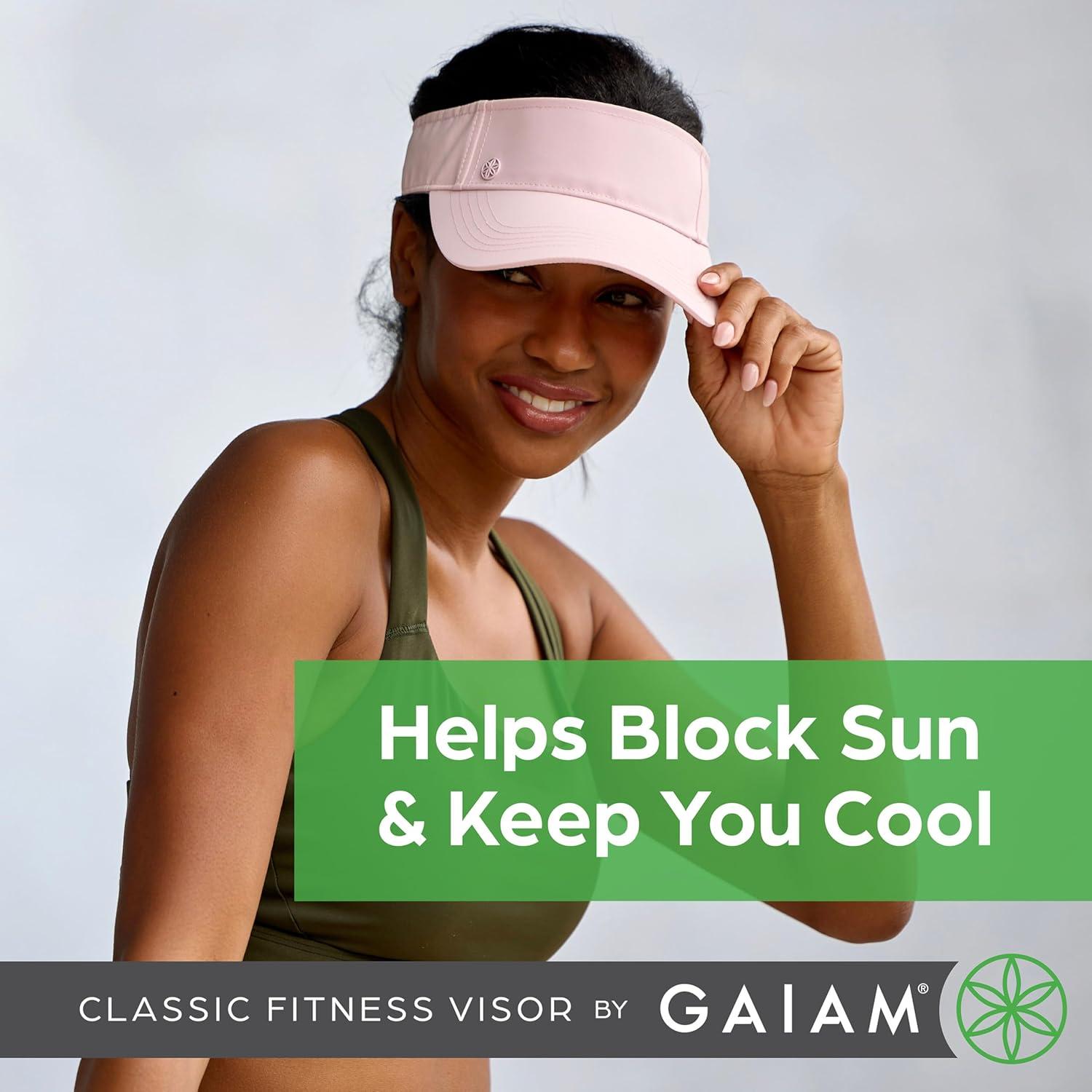 imageGaiam Classic Fitness QuickDry Visor SweatWicking Sun Visors for Women with OpenTop Visor Cut for Releasing Excess Body Heat Trendy Womens Country Club Attire for Golf amp Tennis Blush