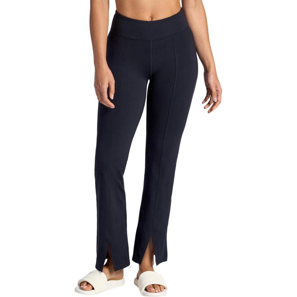 imageGaiam Womens Yoga Pant Slim Fit Stretch Midweight Material MoistureWickingBlack Tap Shoe