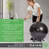 Gaiam Balance Ball Chair – No-Roll Ergonomic Office Chair & Yoga Ball Chair for Home Office Desk with Exercise Guide, Easy Installation Ball Pump, and Built-in Stability Legs, 25.5 in. (65 cm) – Blue(65cm (Pack of 2))