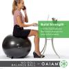 Gaiam Balance Ball Chair – No-Roll Ergonomic Office Chair & Yoga Ball Chair for Home Office Desk with Exercise Guide, Easy Installation Ball Pump, and Built-in Stability Legs, 25.5 in. (65 cm) – Blue(65cm (Pack of 2))