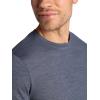 Gaiam Men’s Breathe Ease Long Sleeve Crewneck Top, Standard Fit, Stretch Heavyweight Material(Cool Grey Heather)