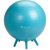 Gaiam Balance Ball Chair – No-Roll Ergonomic Office Chair & Yoga Ball Chair for Home Office Desk with Exercise Guide, Easy Installation Ball Pump, and Built-in Stability Legs, 25.5 in. (65 cm) – Blue(65cm)