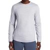 Gaiam Men’s Breathe Ease Long Sleeve Crewneck Top, Standard Fit, Stretch Heavyweight Material(Sleet Heather)