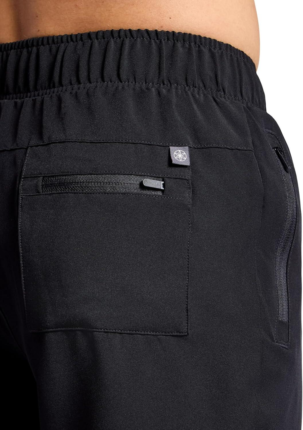 imageGaiam Mens Lunge Pant 20 Relaxed Fit 30 Inseam Stretch Lightweight Material MoistureWickingBlack