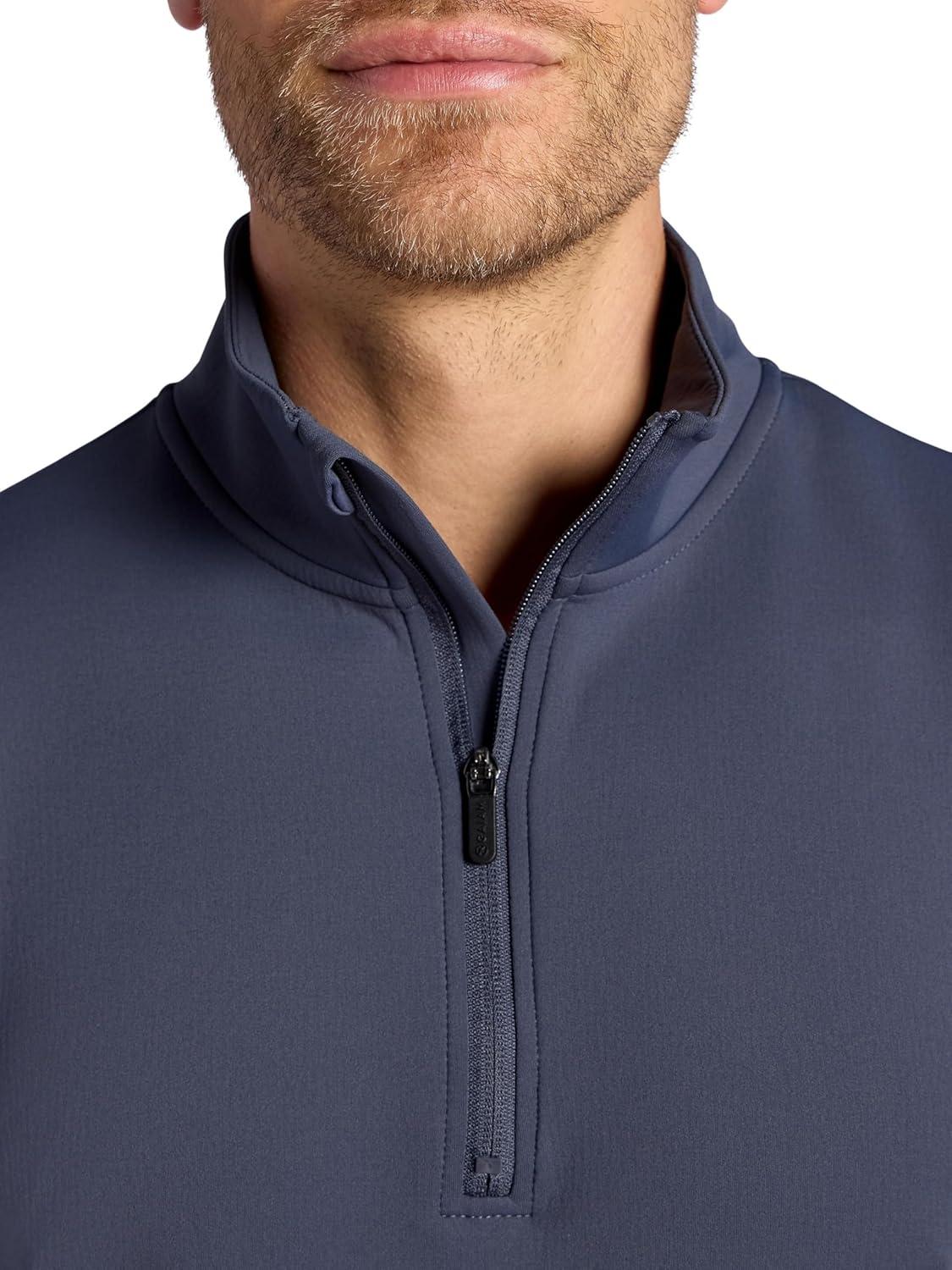 imageGaiam Mens Recovery Long Sleeve QuarterZip Standard Fit Midweight Breathable MaterialCool Grey