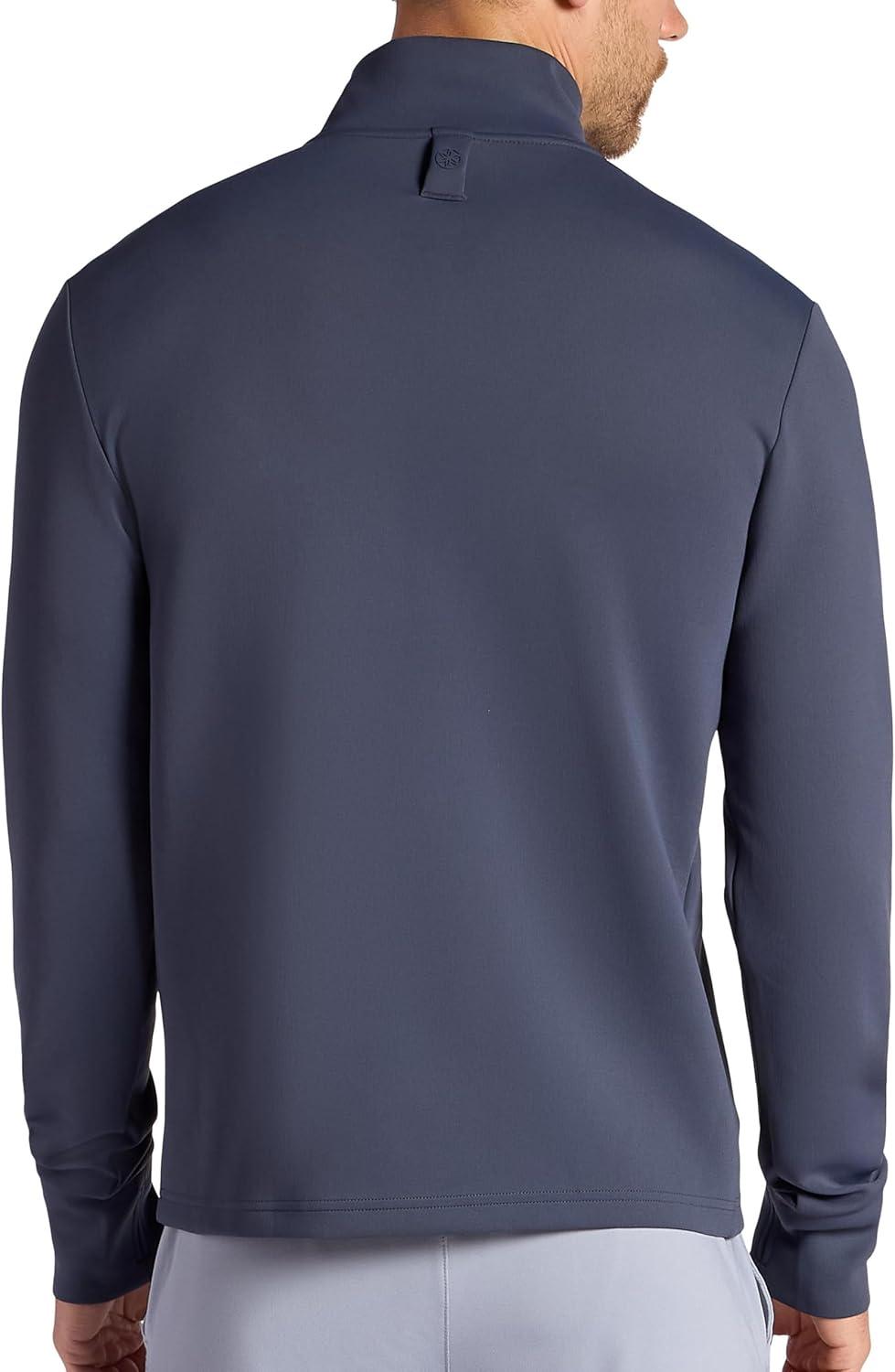imageGaiam Mens Recovery Long Sleeve QuarterZip Standard Fit Midweight Breathable MaterialCool Grey