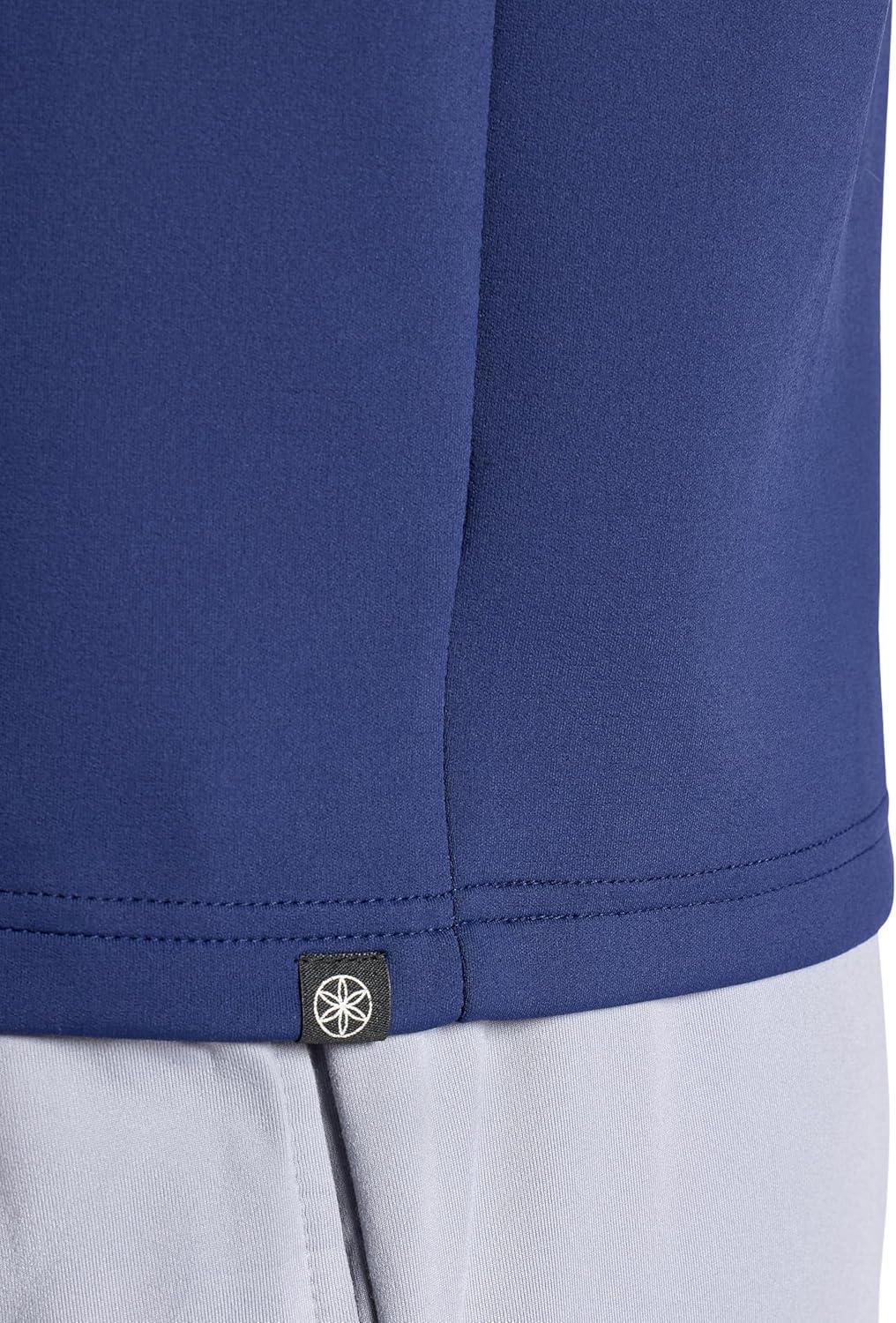 imageGaiam Mens Recovery Long Sleeve QuarterZip Standard Fit Midweight Breathable MaterialMedieval Blue