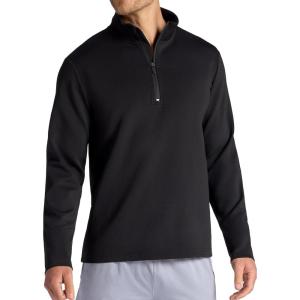 Gaiam Men’s Recovery Long Sleeve Quarter-Zip, Standard Fit, Midweight Breathable Material(Black)