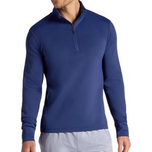 Gaiam Men’s Recovery Long Sleeve Quarter-Zip, Standard Fit, Midweight Breathable Material(Medieval Blue)