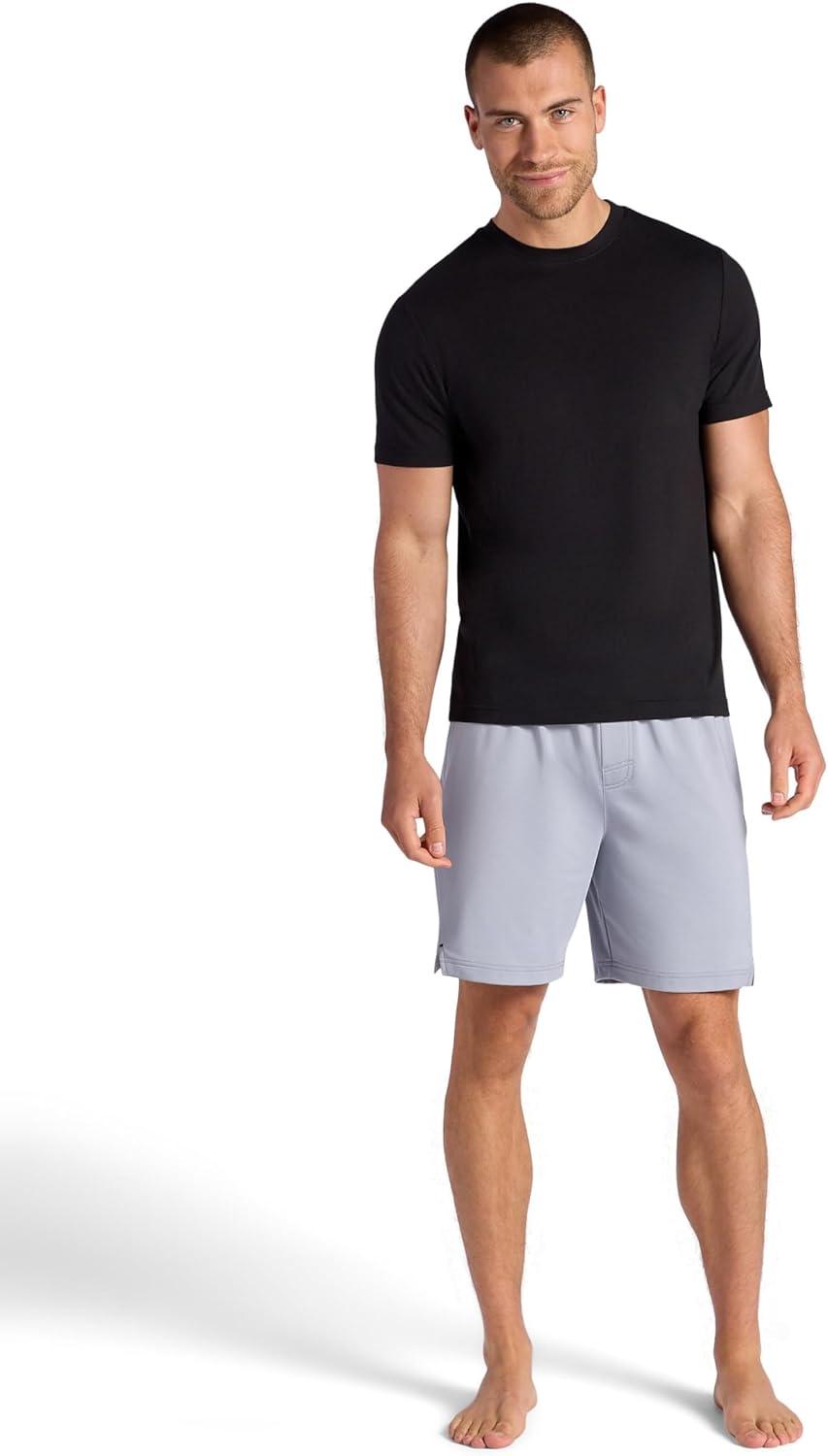 imageGaiam Mens Stretch Tech TShirt Standard Fit Stretch Midweight Performance MaterialBlack