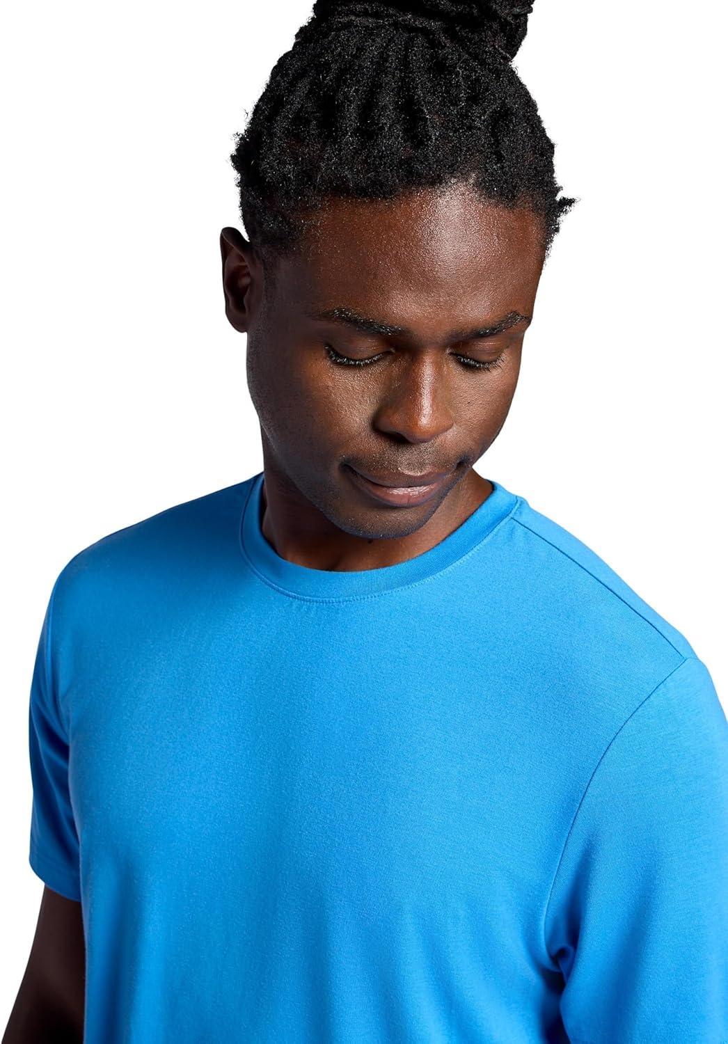 imageGaiam Mens Stretch Tech TShirt Standard Fit Stretch Midweight Performance MaterialCampanula