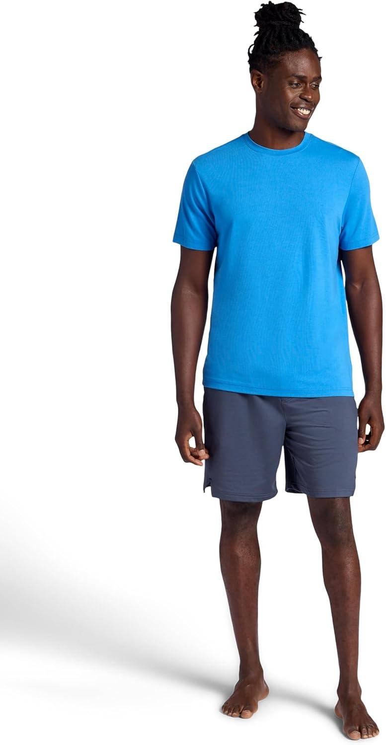 imageGaiam Mens Stretch Tech TShirt Standard Fit Stretch Midweight Performance MaterialCampanula