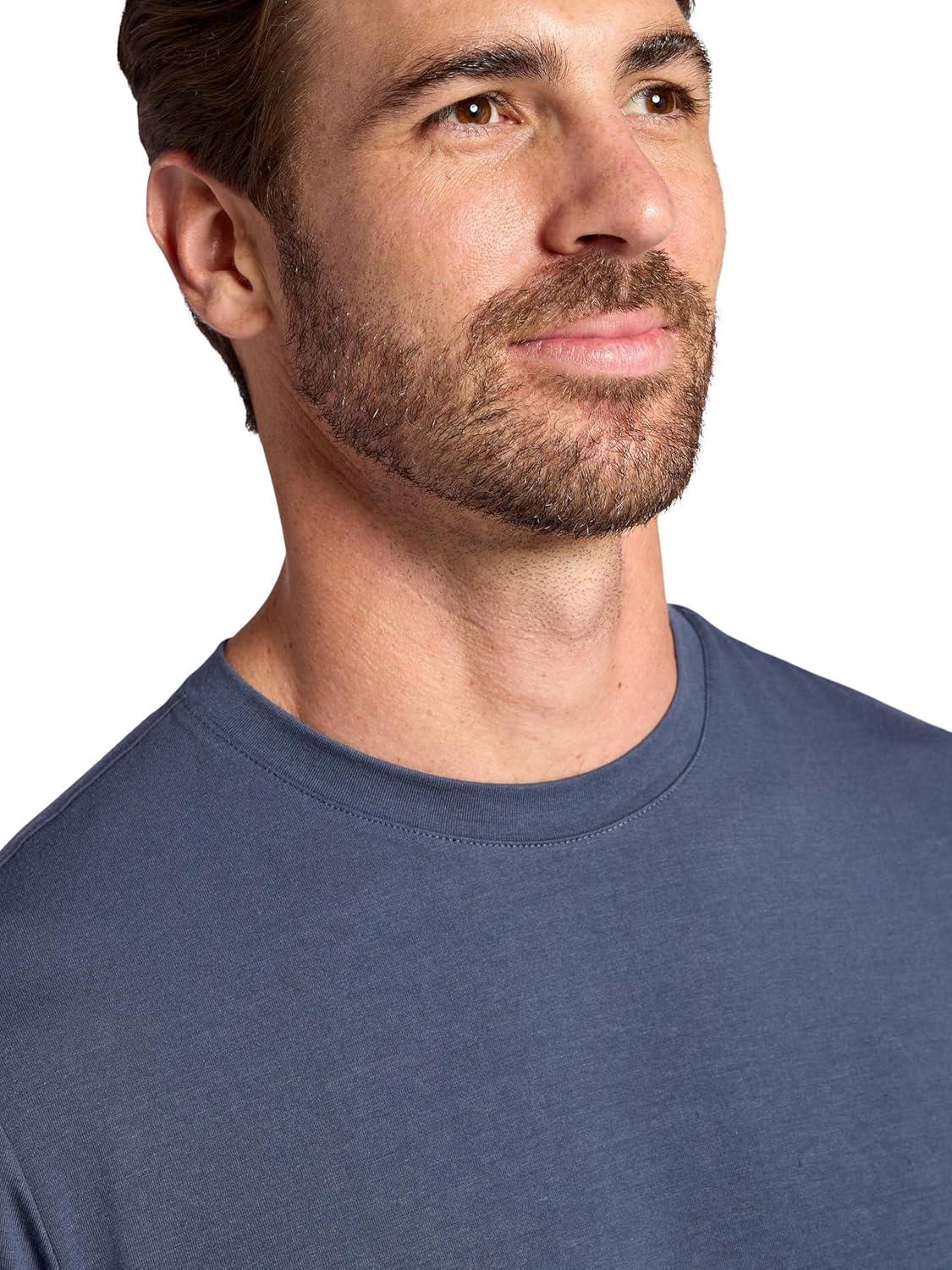 imageGaiam Mens Stretch Tech TShirt Standard Fit Stretch Midweight Performance MaterialCool Grey