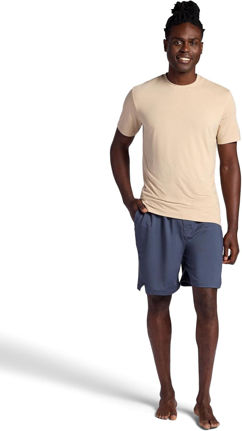 imageGaiam Mens Stretch Tech TShirt Standard Fit Stretch Midweight Performance MaterialWhite Pepper