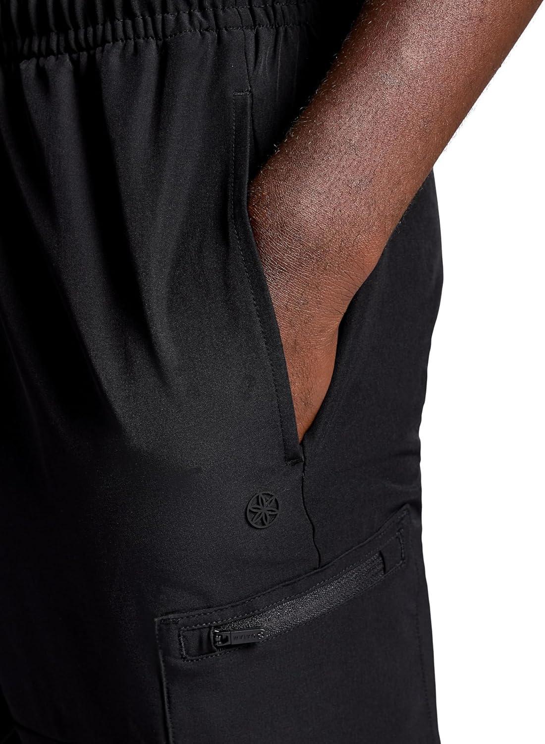 imageGaiam Mens Voyager Cargo Pant Standard Fit 31 Inseam Stretch Lightweight Material MoistureWickingBlack