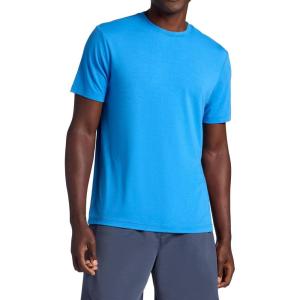 Gaiam Men’s Stretch Tech T-Shirt, Standard Fit, Stretch Midweight Performance Material(Campanula)