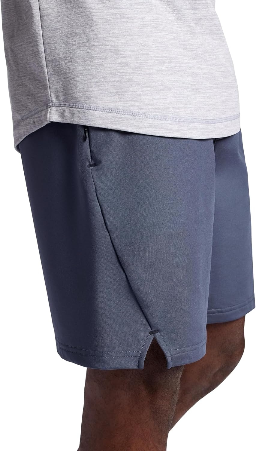 imageGaiam Mens Breathe Ease Short Sleeve Crewneck Top Standard Fit Stretch Heavyweight Performance MaterialSleet Heather