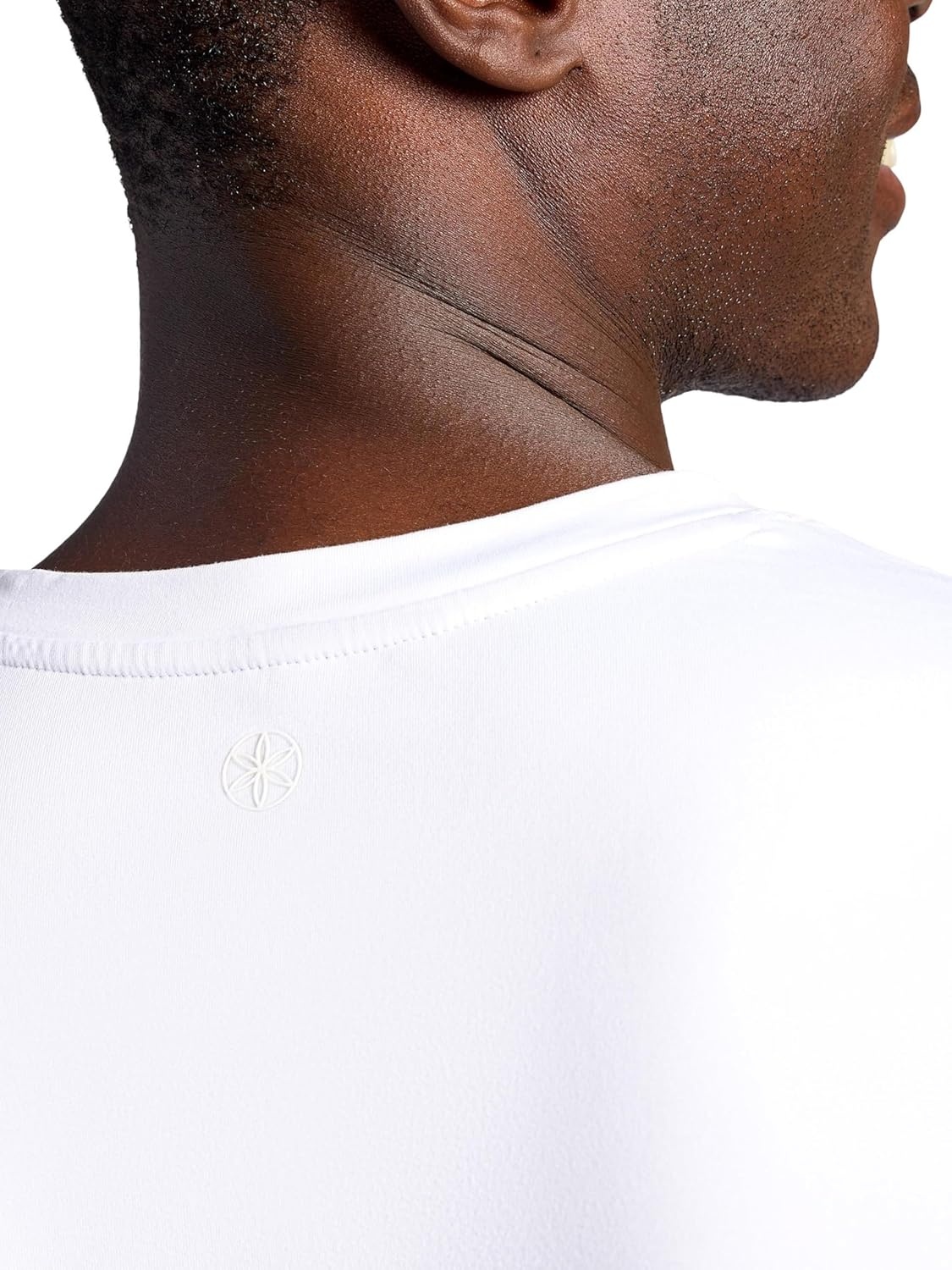imageGaiam Mens Breathe Ease Short Sleeve Crewneck Top Standard Fit Stretch Heavyweight Performance MaterialStark White