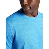 Gaiam Men’s Breathe Ease Short Sleeve Crewneck Top, Standard Fit, Stretch Heavyweight Performance Material(Campanula Heather)