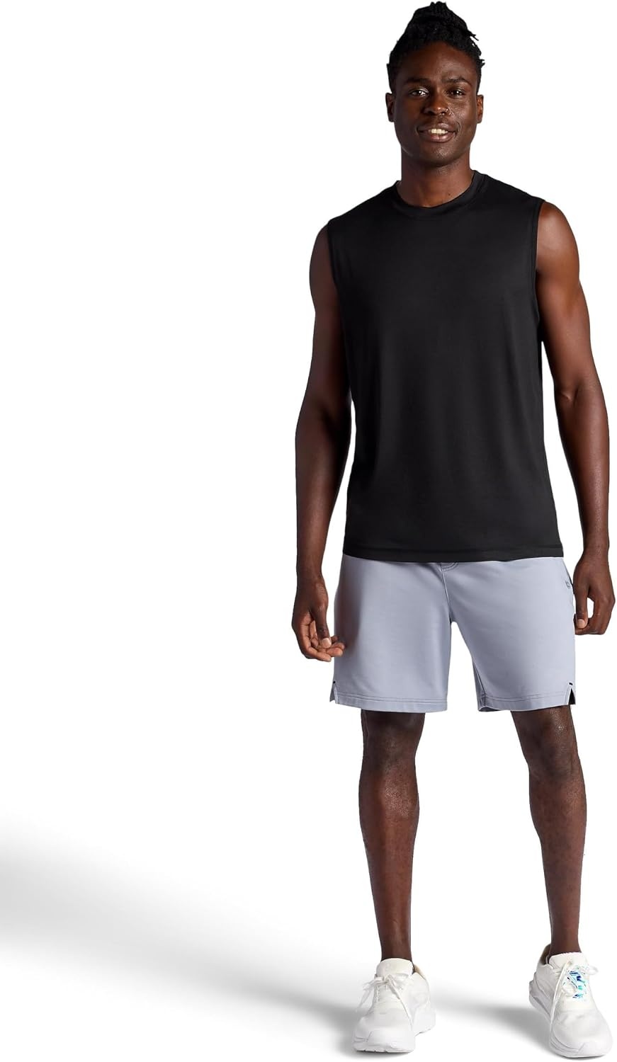 image:imageGaiam Mens Everyday Basic Muscle Tank Top Standard Fit Stretch Midweight MaterialBlack