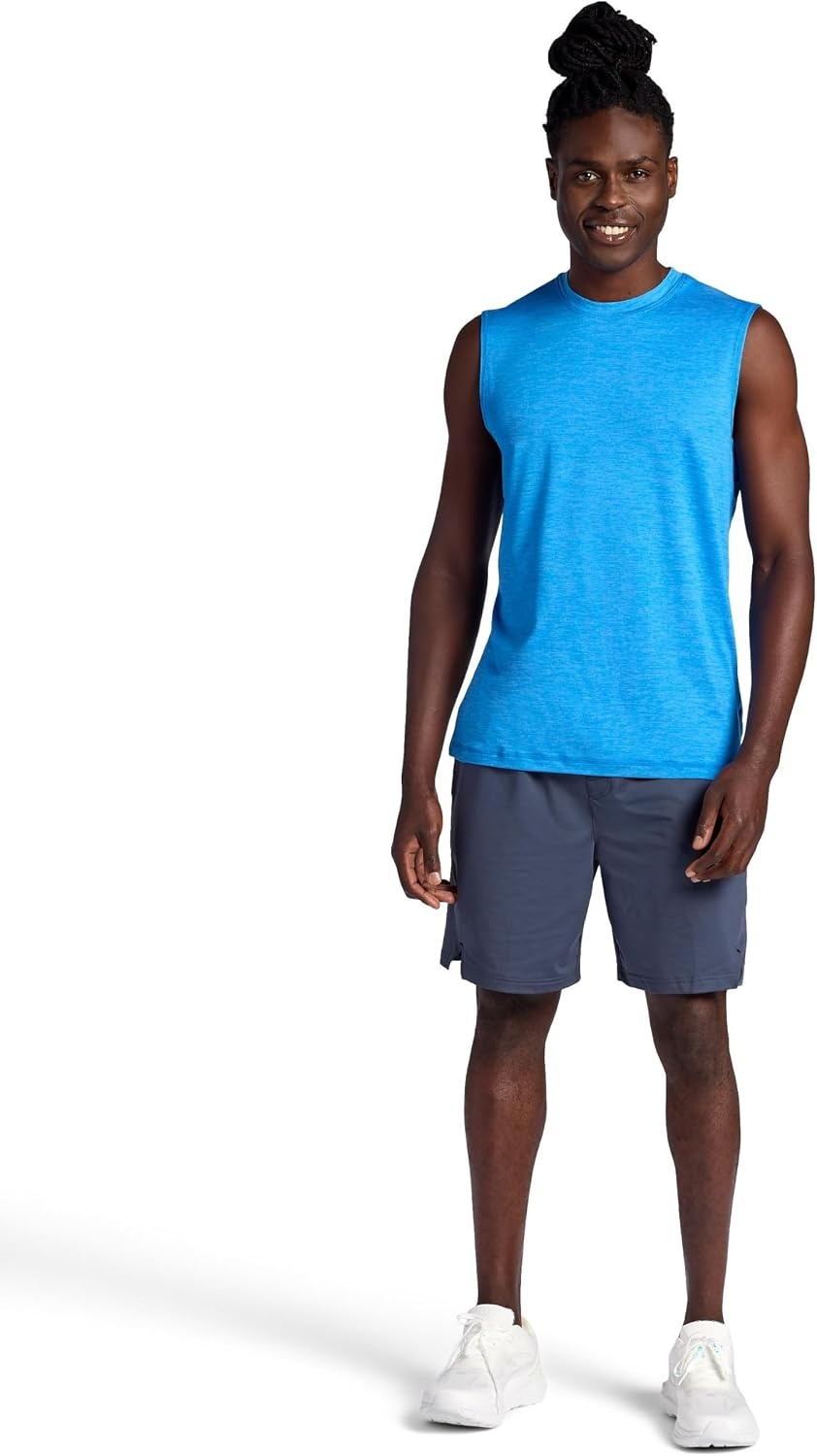 image:imageGaiam Mens Everyday Basic Muscle Tank Top Standard Fit Stretch Midweight MaterialCampanula Heather