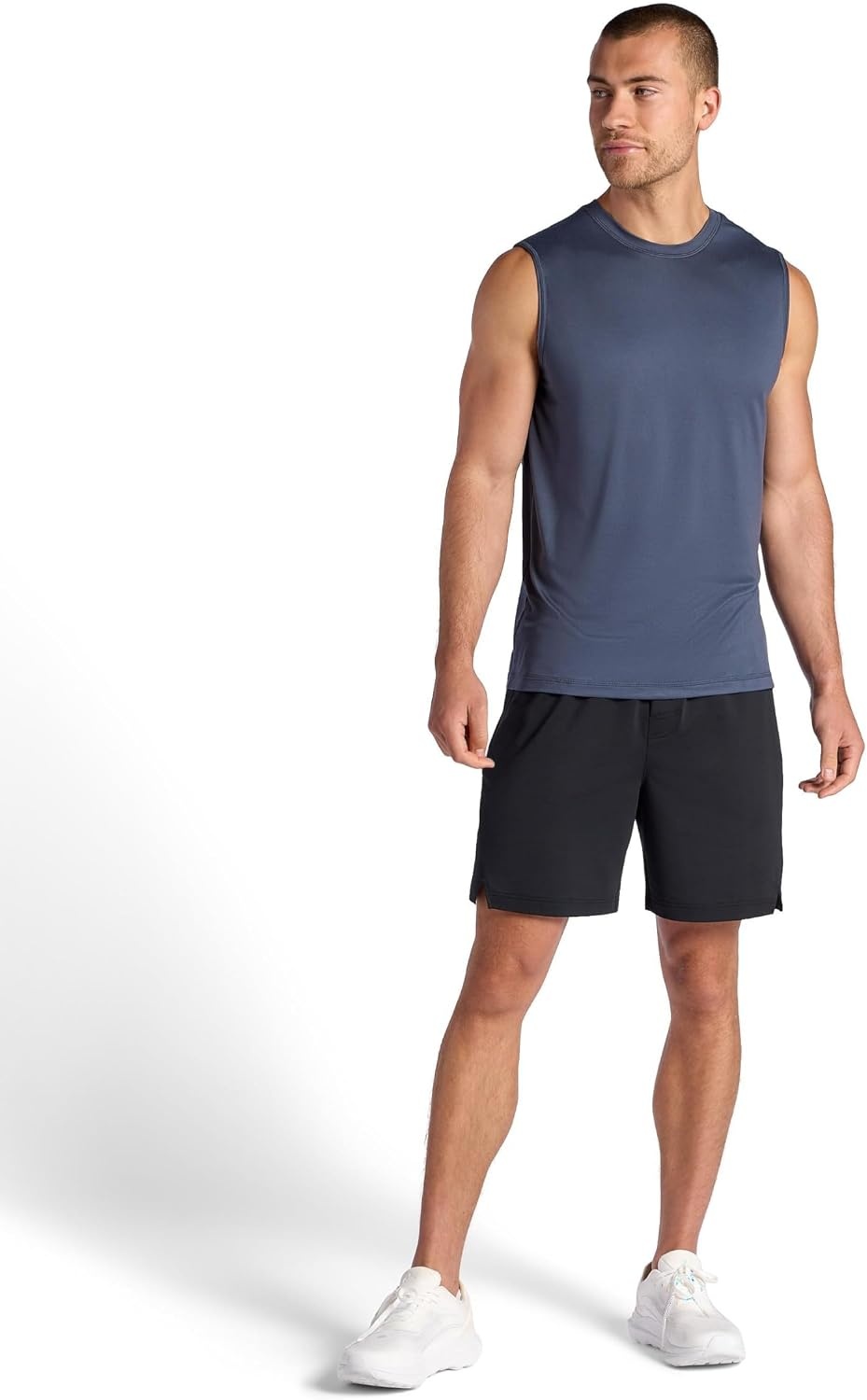 image:imageGaiam Mens Everyday Basic Muscle Tank Top Standard Fit Stretch Midweight MaterialCool Grey