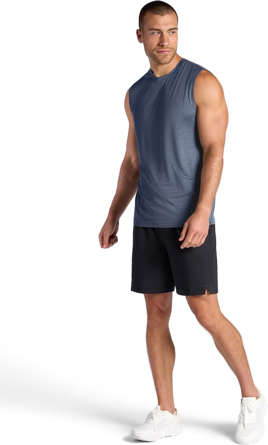 image:imageGaiam Mens Everyday Basic Muscle Tank Top Standard Fit Stretch Midweight MaterialCool Grey Heather
