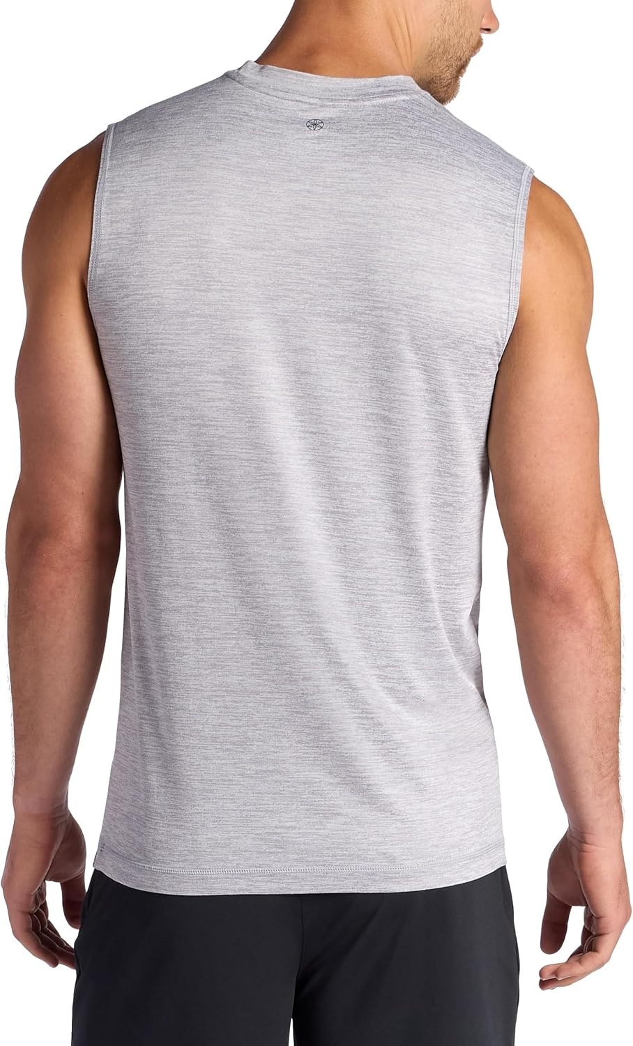 image:imageGaiam Mens Everyday Basic Muscle Tank Top Standard Fit Stretch Midweight MaterialSleet Heather