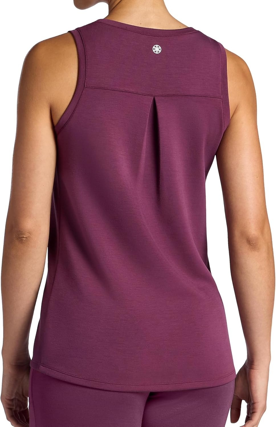 image:imageGaiam Womens Hudson Scoop Neck Tank Top Relaxed Fit Stretch Midweight Material HighLow HemMauve Wine