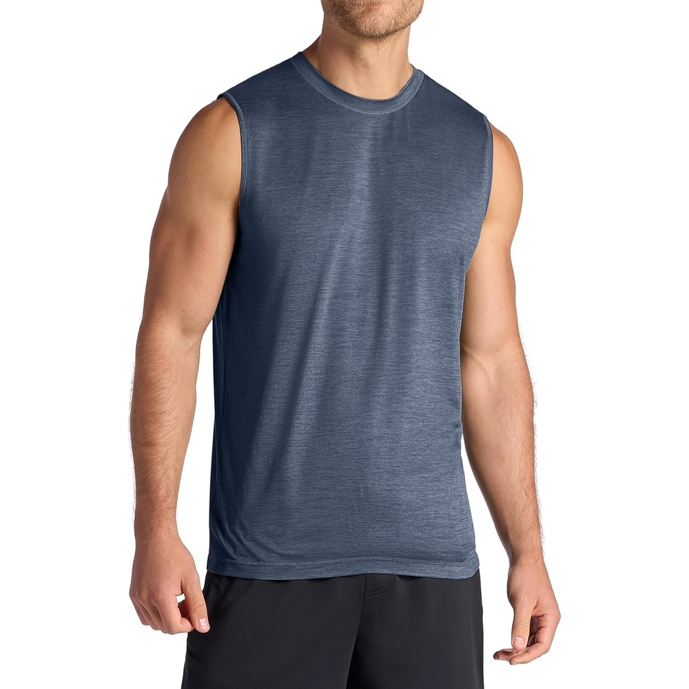 image:imageGaiam Mens Everyday Basic Muscle Tank Top Standard Fit Stretch Midweight MaterialCool Grey Heather