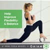 Gaiam 6″ Mini Yoga Wheel, Compact Spine & Back Stretcher, Non-slip Cushioning,Back Roller Wheel For Yoga, Pilates,Exercise(Sheer Chambray)