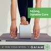 Gaiam 6″ Mini Yoga Wheel, Compact Spine & Back Stretcher, Non-slip Cushioning,Back Roller Wheel For Yoga, Pilates,Exercise(Sheer Chambray)