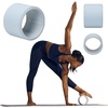 Gaiam 6″ Mini Yoga Wheel, Compact Spine & Back Stretcher, Non-slip Cushioning,Back Roller Wheel For Yoga, Pilates,Exercise(Sheer Chambray)