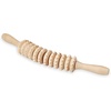 Gaiam Restore 16″ Curved Muscle Roller Stick, Handheld Massage Roller with 12 Rolling Massagers for Muscle Recovery, Wooden Cellulite Massager for Legs, Back, Arms & Shoulders