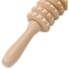 Gaiam Restore 16″ Curved Muscle Roller Stick, Handheld Massage Roller with 12 Rolling Massagers for Muscle Recovery, Wooden Cellulite Massager for Legs, Back, Arms & Shoulders