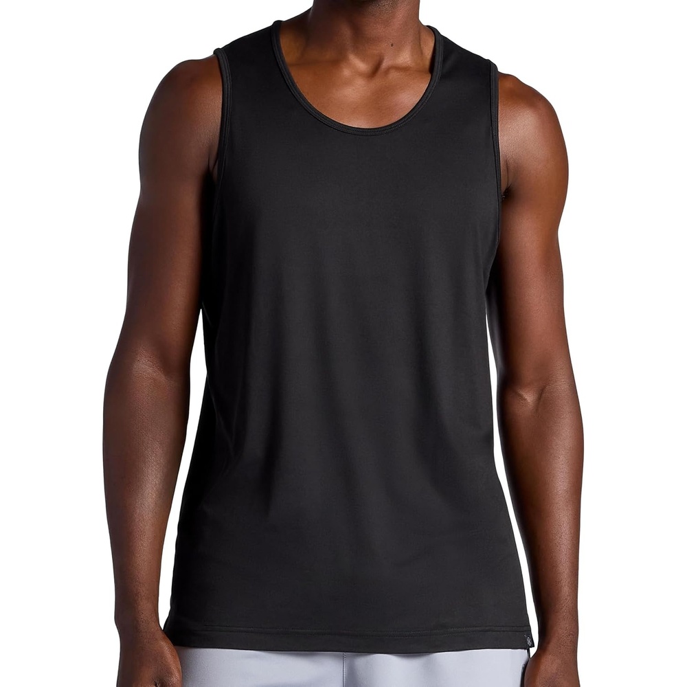 image:imageGaiam Mens Everyday Basic Tank Top Standard Fit Stretch Midweight Jersey MaterialBlack