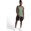 Gaiam Men’s Everyday Basic Tank Top, Standard Fit, Stretch Midweight Jersey Material(Duck Green Heather)