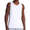 Gaiam Men’s Everyday Basic Tank Top, Standard Fit, Stretch Midweight Jersey Material(Stark White)