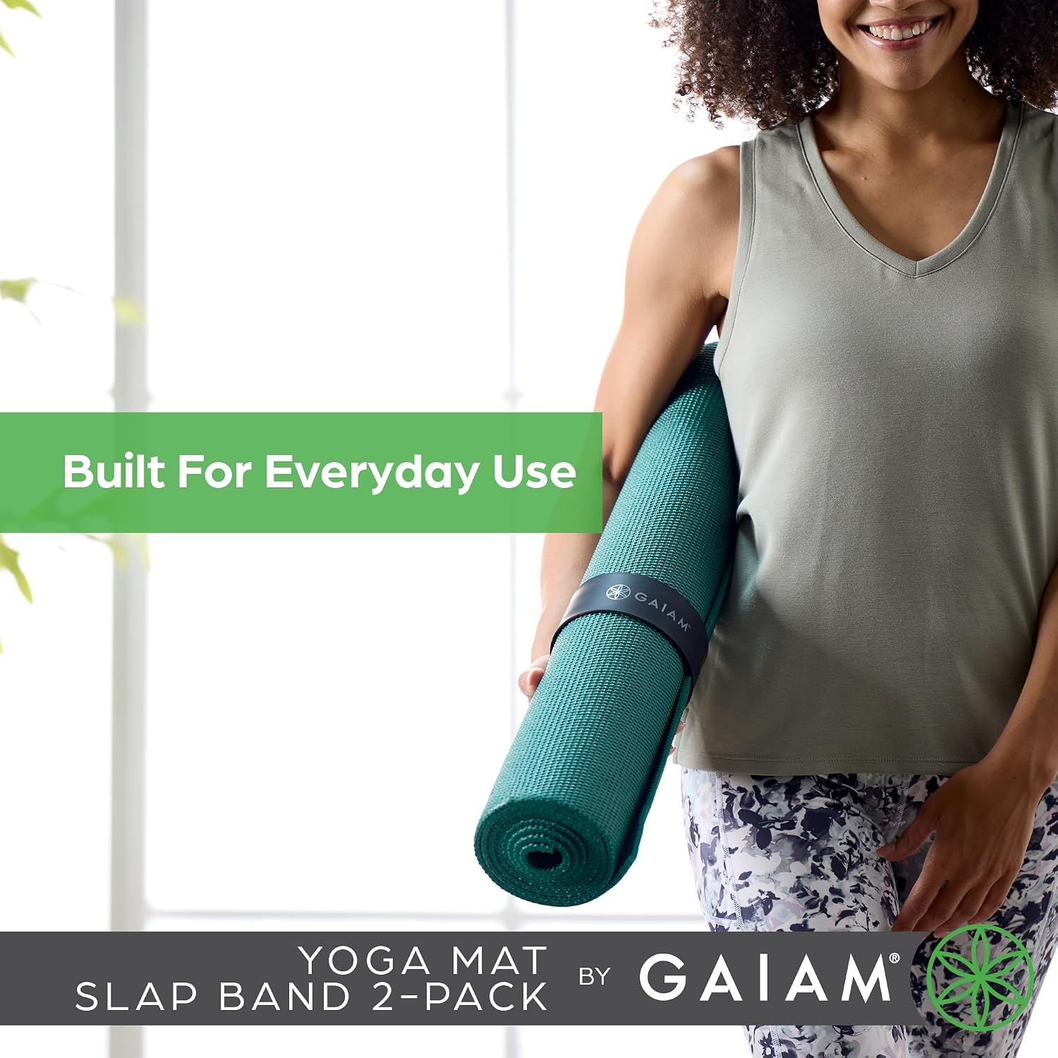 image:imageGaiam Yoga Mat Strap Slap Band Keeps Your Mat Tightly Rolled and Secure with One Snap Strong Clasp for Yoga Mat Storage and Travel Fits Most Size Mats 20 L x 15 W